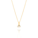 Tiny Jewels gold cloud-shaped pendant with colorful accents on a white background