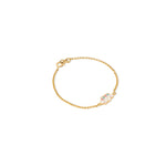 Tiny Jewels gold bracelet with a small decorative element on a white background