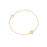 Tiny Jewels gold bracelet with a small diamond on a white background