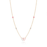 Tiny Jewels necklace with heart-shaped pendant on a white background