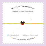 Tiny Jewels branding and product information for Tiny Jewels Kadas on a light purple background