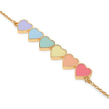Rainbow Hearts Bracelet