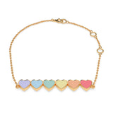 Rainbow Hearts Bracelet