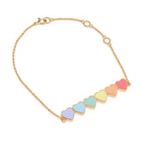 Rainbow Hearts Bracelet