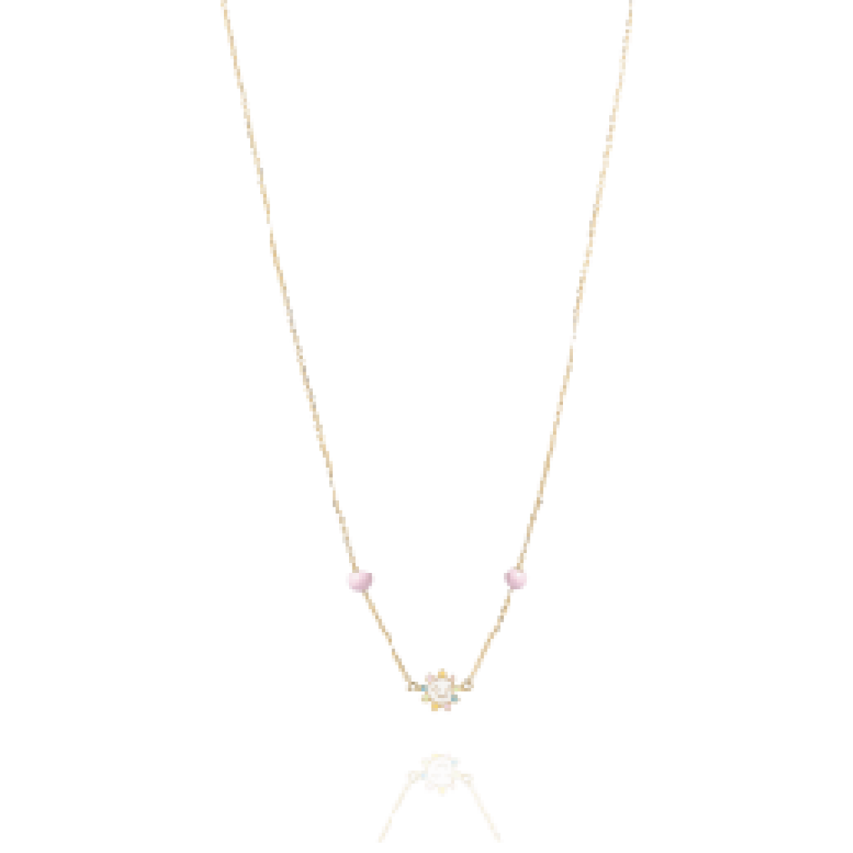 Tiny Jewels necklace with a small pendant on a white background